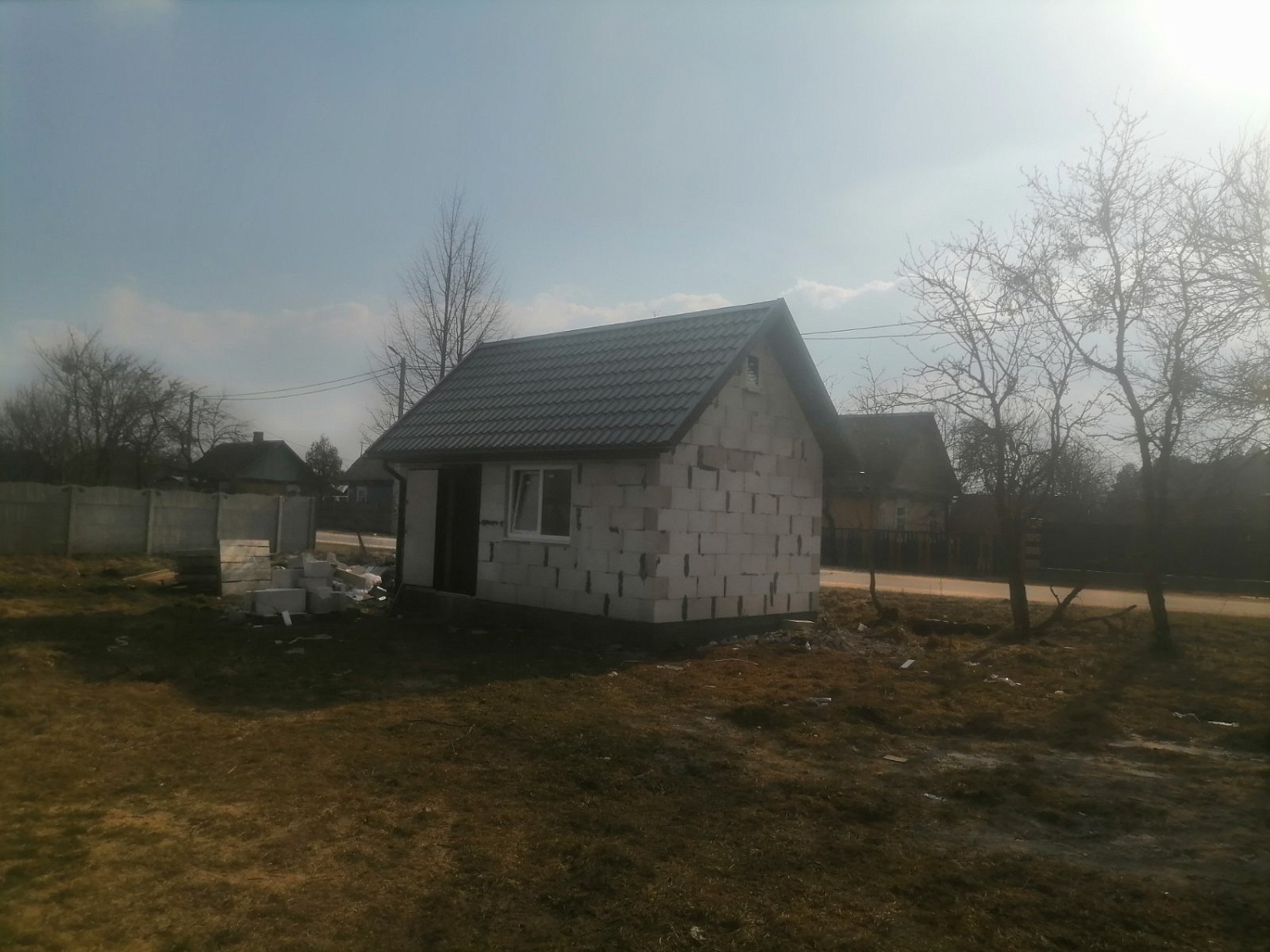 Установка фундамента и блоков, установка окон и кровли в Барановичском районе