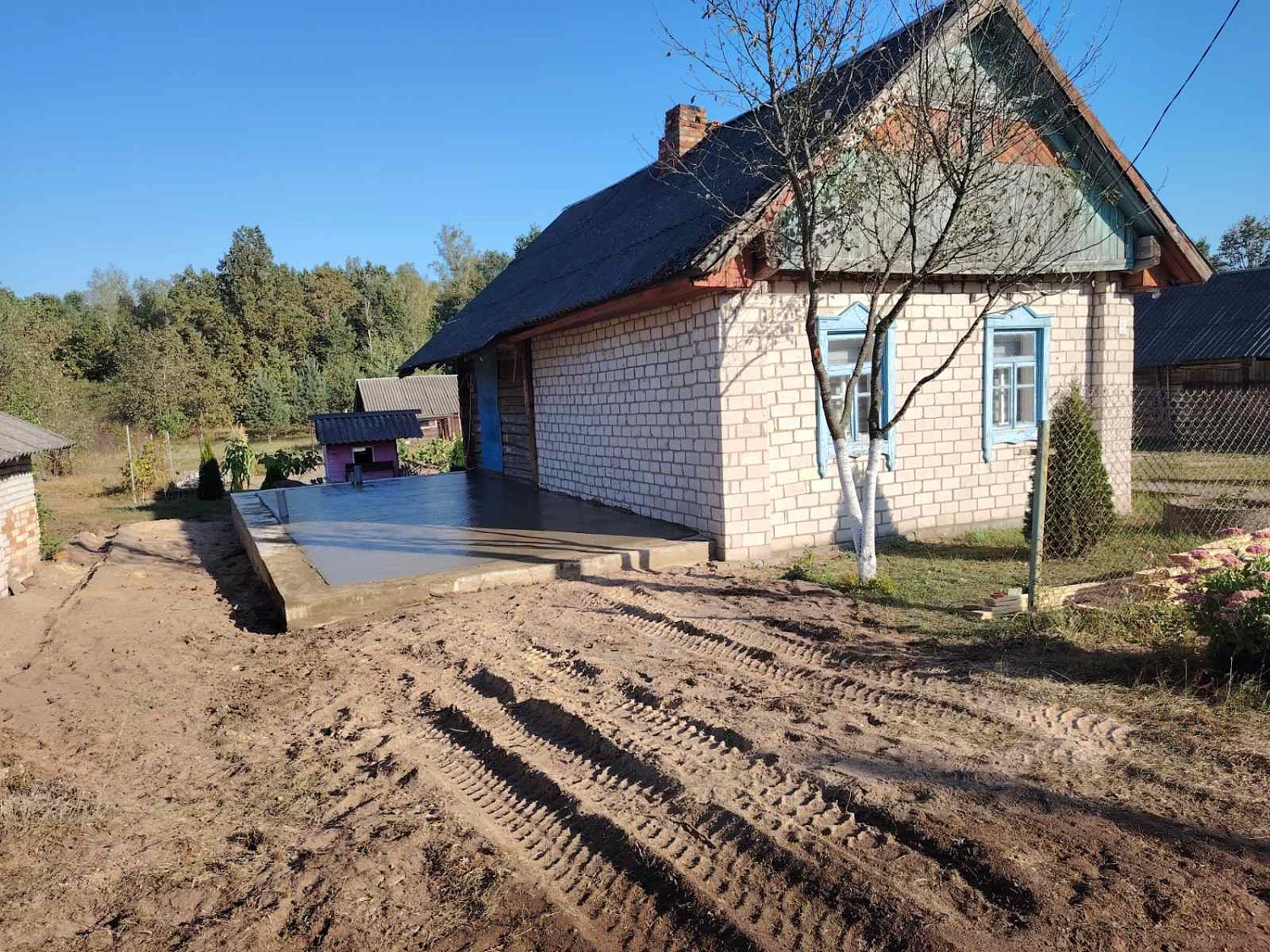 Установка фундамента под пристройку в Слуцком районе
